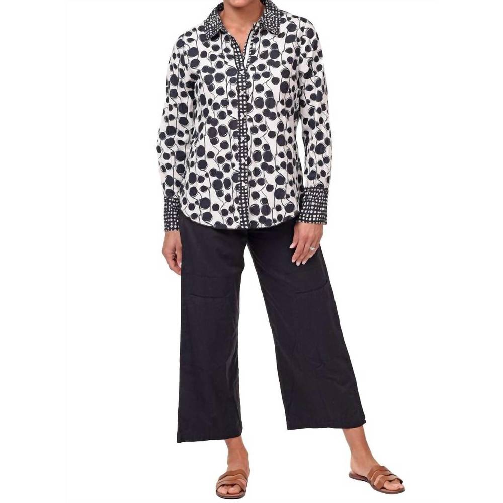 NEW TULIP CLOTHING gretchen button down shirt in banyan